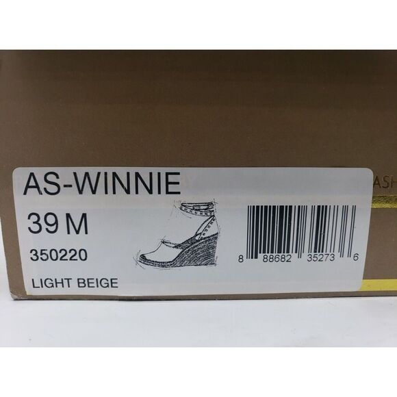 ASH WOMENS AS-WINNIE FUR ANIMAL PRINT LIGHT BEIGE WEDGE SIZE EUR 39M US 8,5 NIB - Picture 3 of 11